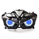 037 Headlight Yamaha R25 2015 Hid Angel Halos Light Blue Demon Eye